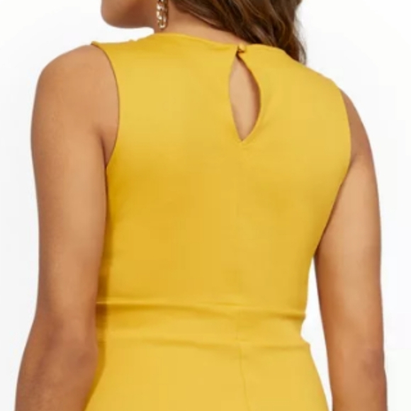 NEW YORK & COMPANY TWO-BUTTON FIT AND FLARE DRESS-CITY KNITS - Picture 4 of 6